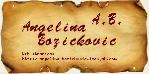 Angelina Božičković vizit kartica